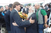 Inauguración del Monumento “Huellas para no olvidar” en plaza pública de la Ciudad de las Esculturas, Argentina