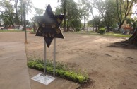 Inauguración del Monumento “Huellas para no olvidar” en plaza pública de la Ciudad de las Esculturas, Argentina