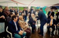 Inauguración del Monumento “Huellas para no olvidar” en plaza pública de la Ciudad de las Esculturas, Argentina