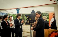 Inauguración del Monumento “Huellas para no olvidar” en plaza pública de la Ciudad de las Esculturas, Argentina