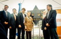 Inauguración del Monumento “Huellas para no olvidar” en plaza pública de la Ciudad de las Esculturas, Argentina