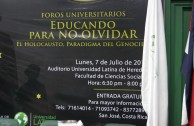 Forum "Educating to Remember" at the University Latina of Costa Rica