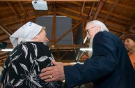 Unveiling of a Holocaust survivor's plaque and Argentina's military dictatorship at the former headquarters of ESMA