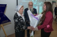 Unveiling of a Holocaust survivor's plaque and Argentina's military dictatorship at the former headquarters of ESMA