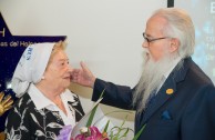 Unveiling of a Holocaust survivor's plaque and Argentina's military dictatorship at the former headquarters of ESMA