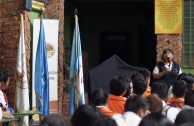 Three day conference in Basic Education, Media and Diversified Schools, which received the GEAP and the Forum: "Educating to Remember" in Guatemala