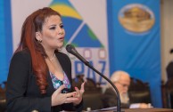 Gabriela Lara, General Director of the GEAP, opened the Educational Session of the second day of the Peace Integration Summit, CUMIPAZ, held at the former Congress of the Republic in Santiago, Chile. 