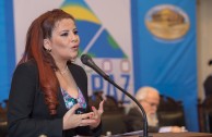 Gabriela Lara, General Director of the GEAP, opened the Educational Session of the second day of the Peace Integration Summit, CUMIPAZ, held at the former Congress of the Republic in Santiago, Chile. 