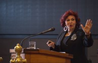 Dr. Mirian Estrada Castillo, Professor  of International Criminal Law of the University  for Peace, of the United Nations, gave her lecture, "Superior Education in a World of Flames.", in the Educational Session of CUMIPAZ (Chile 2015).