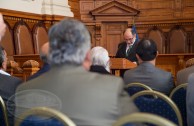 Autoridades judiciales, políticas y parlamentarias que participan en la Cumipaz, realizaron una visita oficial a la Corte Suprema de Justicia de Chile, como parte de los actos previos a la realización de la Cumbre Mundial de Integración por la Paz.