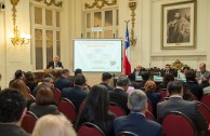 Authorities and representatives of the Autonomus University of Mexico (UNAM), the Santa Maria Catholic University (Peru), the Tolima University (Colombia), the National University of Cuyo and the Aconcagua University (Argentina), formed part of the first workshop table during the Educational Session of CUMIPAZ 2015.