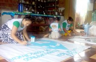 Voluntarios en preparativos a la celebración del día del agua y de los bosques para el 21 y 22 de Marzo