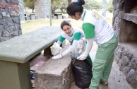 Activistas de la EMAP realizan labores de mantenimiento al Bosque William Soto