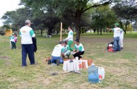 Activistas de la EMAP realizan labores de mantenimiento al Bosque William Soto