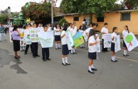 Around 1,600 Salvadoran students and teachers showed their interest in the future of Mother Earth