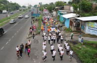 Around 1,600 Salvadoran students and teachers showed their interest in the future of Mother Earth