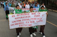 Around 1,600 Salvadoran students and teachers showed their interest in the future of Mother Earth