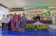 Indigenous people of Central America gather during the 3rd International Encounter of the Children of Mother Earth 