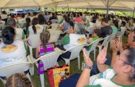 Indigenous people of Central America gather during the 3rd International Encounter of the Children of Mother Earth 