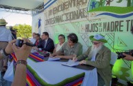 Indigenous people of Central America gather during the 3rd International Encounter of the Children of Mother Earth 