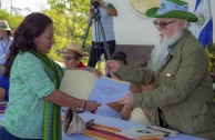 Indigenous people of Central America gather during the 3rd International Encounter of the Children of Mother Earth 