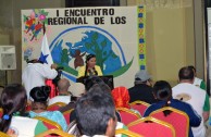 Representatives of indigenous people attend the 1st Regional Encounter of the Children of Mother Earth