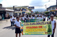 Emotivo y vistoso desfile y parada ambiental lleva acabo la Embajada mundial de Activistas por la paz en la ciudad de Tocoa Honduras