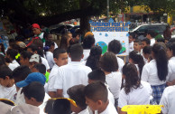 Emotive and colorful march and an environmental parade were made by the Global Embassy of Activists for Peace in Tocoa, Honduras.