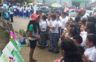 Emotive and colorful march and an environmental parade were made by the Global Embassy of Activists for Peace in Tocoa, Honduras.