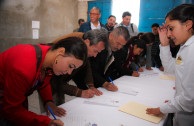 Firma de convenio por una cultura de paz en la sociedad