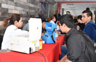 University students attend to blood drive