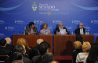 Senate of Argentina receives the plaques of the survivors