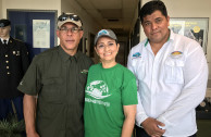 Congressman Anthony Brown of District 4 of Maryland, Enrique Garcia, National Coordinator of the GEAP in the USA, Liliana Borja Coord. of Houston