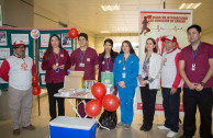 Doctors and activists during the blood drive marathon