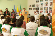 Representative of one of the indigenous peoples attending, making known their objectives and goals for their ethnicity