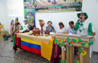 The activist Elizabet Colorado reads the Proclamation of the Rights of Mother Earth