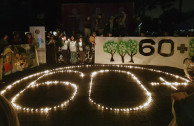 Chileans kight candles in celebration of Earth Hour.