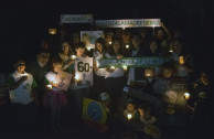 Chileans kight candles in celebration of Earth Hour.