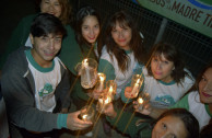 Chileans kight candles in celebration of Earth Hour.