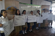 Actions of respect for human dignity during educational workshops in El Salvador.