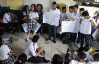 Actions of respect for human dignity during educational workshops in El Salvador.