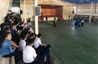 Activists teaching students the 5Rs program in Costa Rica