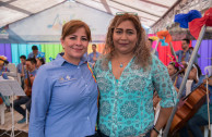Gabriela Lara General Director of the GEAP accompanied by Norma Aydee López Coordinator of the pre-primary of integrated schools affected by the volcano of fire.
