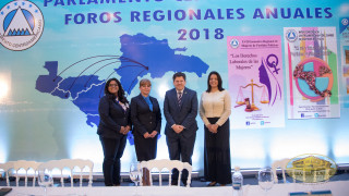 representantes EMAP en foro PARLACEN