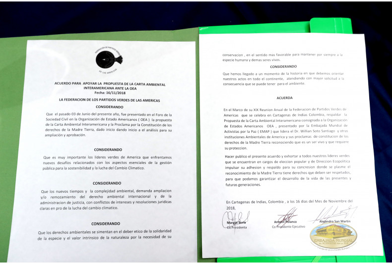 Documento Apoyo de la FPVA a la Carta Ambiental Interamericana