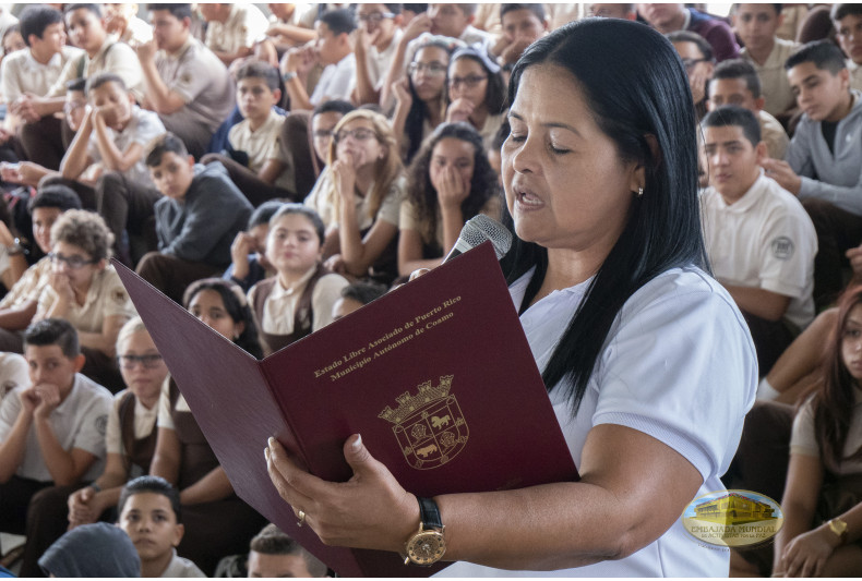 Lectura de la Proclama de Reconocimiento a la Madre Tierra