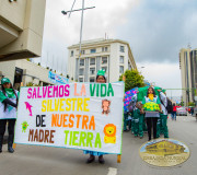 Marchan diferentes unidades educativas la Paz, Bolivia