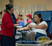 Donando sangre