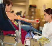 Donando sangre
